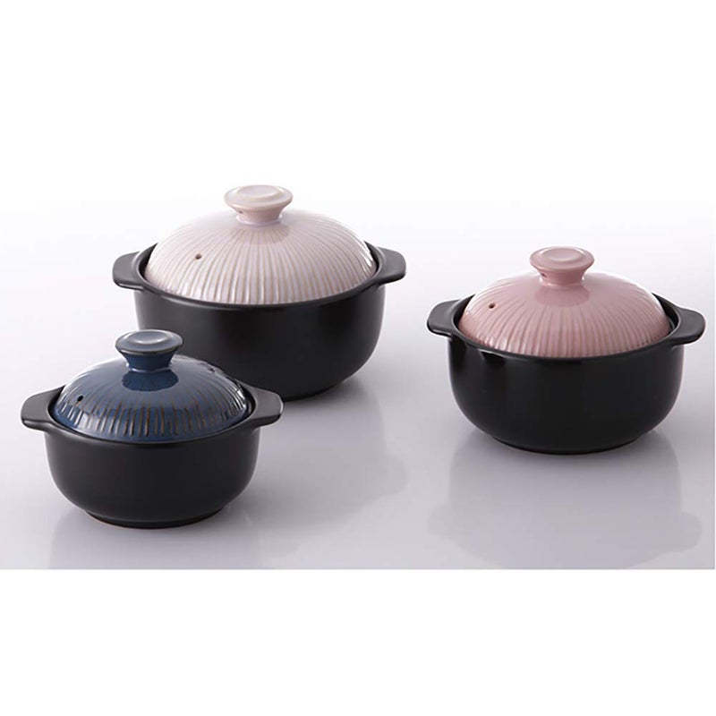 Lucia Kitchen Flower Lucia Natural Glazed Ceramic Porcelain Cookware Hot Pot (Vintage Blue 600ml) - Image 5